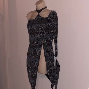 NEW Silver Glitter Disco Dance Top